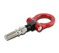 DNA THK-JDM-RD Red Aluminum Front/Rear Japanese Car Trailer Tow Hook Ring Kit - M18 x 2.5