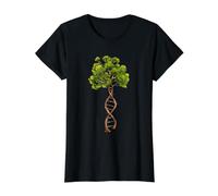 DNA Tree of Life Science Genetics Biology Environment Lover Value Graphic T-Shirt, Women, Black, M
