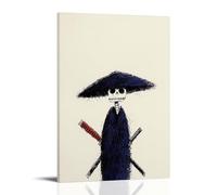 DNANNWOGF Anime Skeleton Warrior Poster, Black And Other Combinations, The Soul of The WarriorPoster Canvas Wall Art For Living Room Bedroom Gaming Room Office Posters 08x12inch(20x30cm) Frame-style