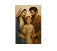 DNANNWOGF Jesus And The Virgin MaryPoster Canvas Wall Art For Living Room Modern Bedroom Gaming Room Office Posters Family Bedroom Decor Photo Picture 20x30inch(50x75cm) Unframe-style