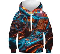 DNAVSOETR 3D Print Future Cars Hoodie Boys Girls Sweatshirt Hoodies Kids Jumper Long Sleeve 7-9Y