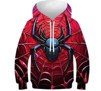 DNAVSOETR 3D Print Spiders Sweatshirt Boys Girls Sportswear Sweatshirt Pocket Pullover Hoodie for 6-7Y