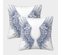 DNAVSOETR 3D Printed Angel Wings Throw Pillow Covers Modern Throw Pillow Case Decorative Super Soft Pack of 2 for Sofa Couch Bed 45x45cm