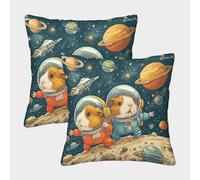 DNAVSOETR 3D Printed Guinea Pigs Throw Pillow Covers Throw Pillow Case Garden Cushion Super Soft Pack of 2 for Home Couch Sofa Decorative, Gifts 40x40cm