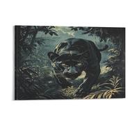 DNAVSOETR Leopard Poster Artwork Canvas Prints Picture Modern Wall Art Picture Wall Hanging for Office Gym Living Room Decor 08x12inch(20x30cm)