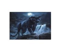 DNAVSOETR Leopard Poster Artwork Giclee Canvas Prints Modern Wall Art Picture Wall Hanging for Bathroom Wall Decor 20x30inch(50x75cm)