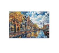 DNAVSOETR Venice Water City Poster Artwork Canvas Prints Picture Modern Wall Art Picture Wall Hanging for Dining Room Kitchen Home Office Decor 20x30inch(50x75cm)