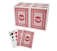 DNB 6 Deck Canasta Cards - 6 Decks Red Playing Cards with Point Values - Includes Canasta and Hand and Foot Rules