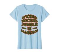 DNB Jungle is Massive Tshirt DrumNBass Junglist T-Shirt, Women, Baby Blue, Large