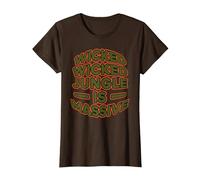 DNB Jungle is Massive Tshirt DrumNBass Junglist T-Shirt, Women, Brown, Large