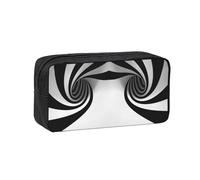 DNBCLEZK Abstract Circle Swirl Simple Large-Capacity Pencil Case with Full Print,600d Oxford-Fabric,Durable Sturdy,Smooth Zipper, Pen Holder for School Office Travel
