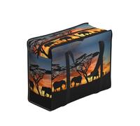 DNBCLEZK African Elephant Large Tote Shopping Bag With Artistic Print,Water-Resistant Oxford-Fabric,Heavy Duty Carry Handles (28cm)