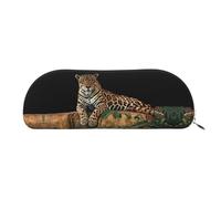 DNBCLEZK African Leopard On Rock Leather Pencil Case for Girls Boys,Print Cute Personalised Pencil Case Stationery Storage Bags