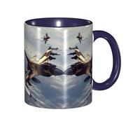 DNBCLEZK Aircraft Double Color Full Wrap Design Ceramic Mug,Coffee Cup with Smooth Gloss Finish, Heat-Resistant Safe, Ideal for Home, Office