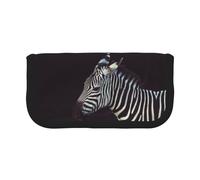DNBCLEZK Animal Zebra Large Cute Canvas Pencil Case for Girls Boys,Print Personalised Pencil Case Stationery Storage Bags