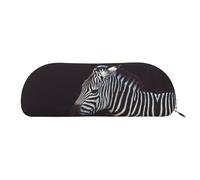 DNBCLEZK Animal Zebra Leather Pencil Case for Girls Boys,Print Cute Personalised Pencil Case Stationery Storage Bags