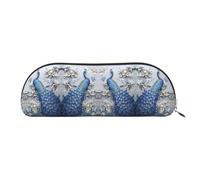 DNBCLEZK Beautiful Peacock Leather Pencil Case for Girls Boys,Print Cute Personalised Pencil Case Stationery Storage Bags