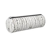 DNBCLEZK Birch Tree Cute Round Leather Pencil Case,Premium Smooth Zipper Durable Metal Puller,Full-Print Designer Stationery Organizer for School Office