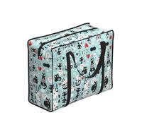DNBCLEZK Black And White Cats Large Tote Shopping Bag With Artistic Print,Water-Resistant Oxford-Fabric,Heavy Duty Carry Handles (28cm)