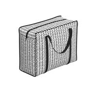 DNBCLEZK Black And White Pattern Large Tote Shopping Bag With Artistic Print,Water-Resistant Oxford-Fabric,Heavy Duty Carry Handles (28cm)