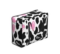 DNBCLEZK Black White Milk Cow Large Tote Shopping Bag With Artistic Print,Water-Resistant Oxford-Fabric,Heavy Duty Carry Handles (28cm)
