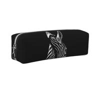 DNBCLEZK Black & White Zebra Cute Leather Pencil Case,Premium Smooth Zipper Durable Metal Puller,Full-Print Designer Stationery Organizer for School Office
