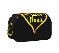 DNBCLEZK Blessed to Be Called Sunflower Flip Top Double Layer Pencil Case,Full Print Oxford-Cloth Stationery Pouch with Zipper and Sticky Flap,Large Capacity Pencil Bag