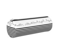 DNBCLEZK Cute Animal Farm Dog Cute Round Leather Pencil Case,Premium Smooth Zipper Durable Metal Puller,Full-Print Designer Stationery Organizer for School Office