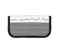 DNBCLEZK Cute Animal Farm Dog Large Canvas Pencil Case with Full Print Black Trim,Multipurpose Makeup Bag Organizer, Double Zipper Closure (19x9x5 Cm)