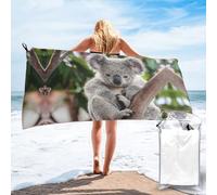 DNBCLEZK Cute Koala Quick Dry Travel Towel,Super Absent Microfiber Camping Towel With Carry Pouch Carabiner, Print Lightweight Compact For Beach,Gym,Hiking