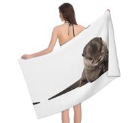 DNBCLEZK Cute Otter Microfiber Absorbent Bath Towel, Super Soft Quick-Dry Beach Towel With Vibrant Print,Lightweight Compact For Travel Swimming Gym Picnic Camping
