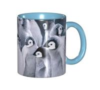 DNBCLEZK Cute Penguin Double Color Full Wrap Design Ceramic Mug,Coffee Cup with Smooth Gloss Finish, Heat-Resistant Safe, Ideal for Home, Office