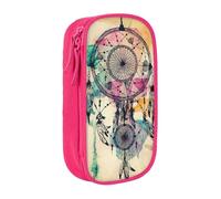 DNBCLEZK Dream Catcher Art Double Layer Large Capacity Pencil Case,Print Polyester Oxford-Cloth Stationery Pouch with Multi Slots, Multi-Compartment Storage Bag