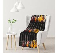 DNBCLEZK Electric Guitar Throw Flannel Blanket Sofa Blanket Bed Blanket,Personalised Print Soft Blanket 102x76cm