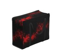 DNBCLEZK Explosion Burst Red Black Large Tote Shopping Bag With Artistic Print,Water-Resistant Oxford-Fabric,Heavy Duty Carry Handles (28cm)
