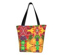 DNBCLEZK Fresh Fruits Pineapple Women'S Printed Tote Bag, Large Capacity Shoulder Handbag, Polyester Fabric With Foam Padding,Inner Security Pocket