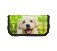 DNBCLEZK Funny Labrador Puppy Dog Large Cute Canvas Pencil Case for Girls Boys,Print Personalised Pencil Case Stationery Storage Bags