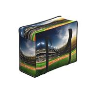 DNBCLEZK Green Baseball Field Backdrop Large Tote Shopping Bag With Artistic Print,Water-Resistant Oxford-Fabric,Heavy Duty Carry Handles (28cm)