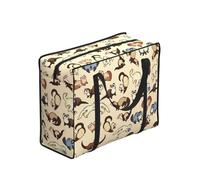 DNBCLEZK Hairy Ferret Large Tote Shopping Bag With Artistic Print,Water-Resistant Oxford-Fabric,Heavy Duty Carry Handles (28cm)