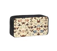 DNBCLEZK Hairy Ferret Simple Large-Capacity Pencil Case with Full Print,600d Oxford-Fabric,Durable Sturdy,Smooth Zipper, Pen Holder for School Office Travel