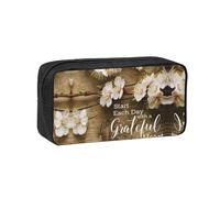 DNBCLEZK Inspirational Quotes Simple Large-Capacity Pencil Case with Full Print,600d Oxford-Fabric,Durable Sturdy,Smooth Zipper, Pen Holder for School Office Travel