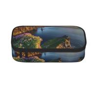DNBCLEZK Ireland Outdoors County Clare The Cliffs Large Capacity Pencil Case with Compartments,Oxford-Fabric Pen Pouch with Multi-Pocket Zipper, Aesthetic Printed Stationery Bag