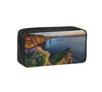 DNBCLEZK Ireland Outdoors County Clare The Cliffs Simple Large-Capacity Pencil Case with Full Print,600d Oxford-Fabric,Durable Sturdy,Smooth Zipper, Pen Holder for School Office Travel