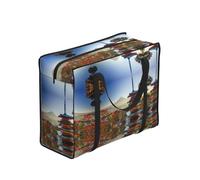 DNBCLEZK Japan Mount Fuji Landscape Large Tote Shopping Bag With Artistic Print,Water-Resistant Oxford-Fabric,Heavy Duty Carry Handles (28cm)