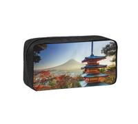 DNBCLEZK Japan Mount Fuji Landscape Simple Large-Capacity Pencil Case with Full Print,600d Oxford-Fabric,Durable Sturdy,Smooth Zipper, Pen Holder for School Office Travel