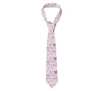 DNBCLEZK Lovely Hearts Ties For Men,Personalized Print Wedding Formal Business Party Silk Mens Tie