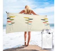 DNBCLEZK Mid Century Modern Prints Quick Dry Travel Towel,Super Absent Microfiber Camping Towel With Carry Pouch Carabiner, Print Lightweight Compact For Beach,Gym,Hiking
