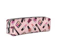 DNBCLEZK Modern Girl Cosmetic Cute Personalised Leather Pencil Case for Girls Boys,Print Stationery Storage Pencil Case