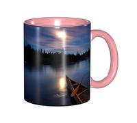 DNBCLEZK Moonlit River Double Color Full Wrap Design Ceramic Mug,Coffee Cup with Smooth Gloss Finish, Heat-Resistant Safe, Ideal for Home, Office