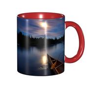 DNBCLEZK Moonlit River Double Color Full Wrap Design Ceramic Mug,Coffee Cup with Smooth Gloss Finish, Heat-Resistant Safe, Ideal for Home, Office